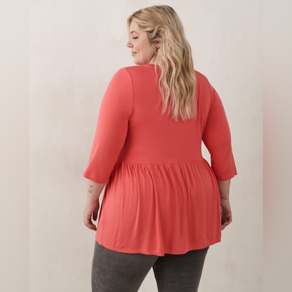 Penningtons Coral Empire Cut Tunic - Picture 3 of 3